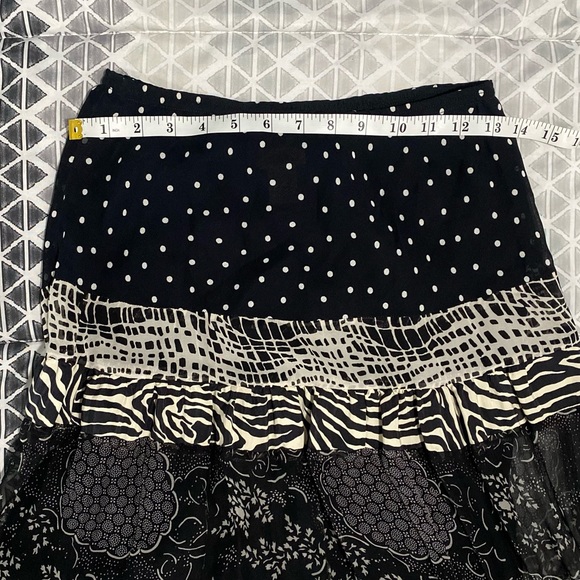 Nathalie Seaver Vintage Multi Pattern Ruffle Maxi Skirt - Size 1 - Picture 8 of 11
